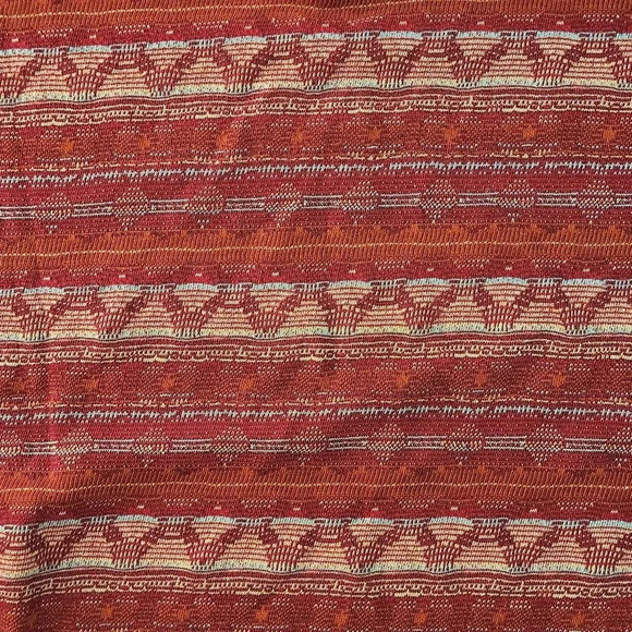 🛍Woolrich Red Geometric Long Sleeve Quarter‎ Zip Lightweight Pullover Womens XL - Picture 9 of 9